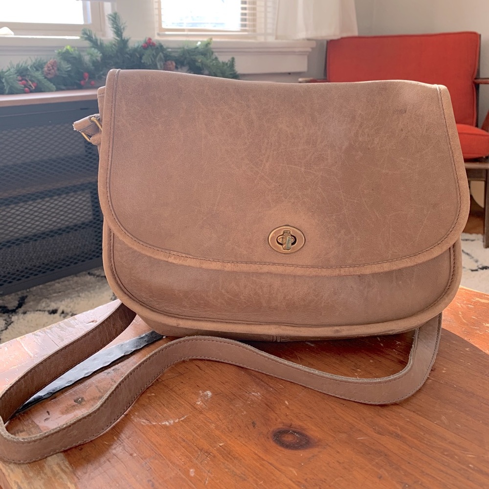 Vintage Leather Satchel Coach Bag